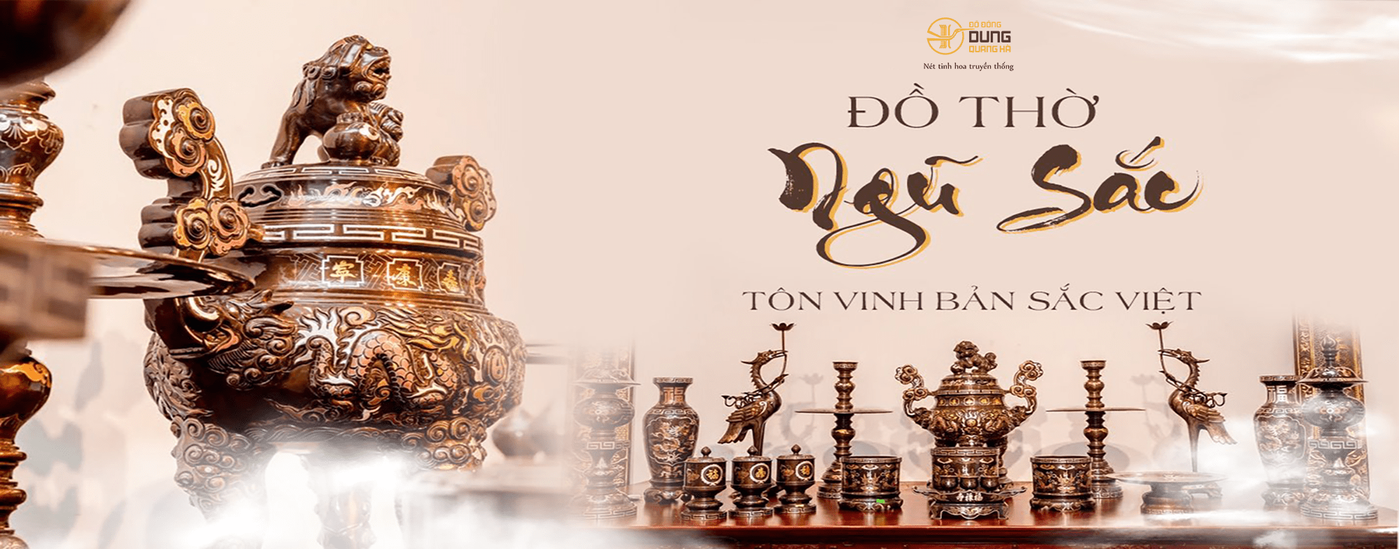 Đồ thờ cúng bộ đỉnh đồng ngũ sắc